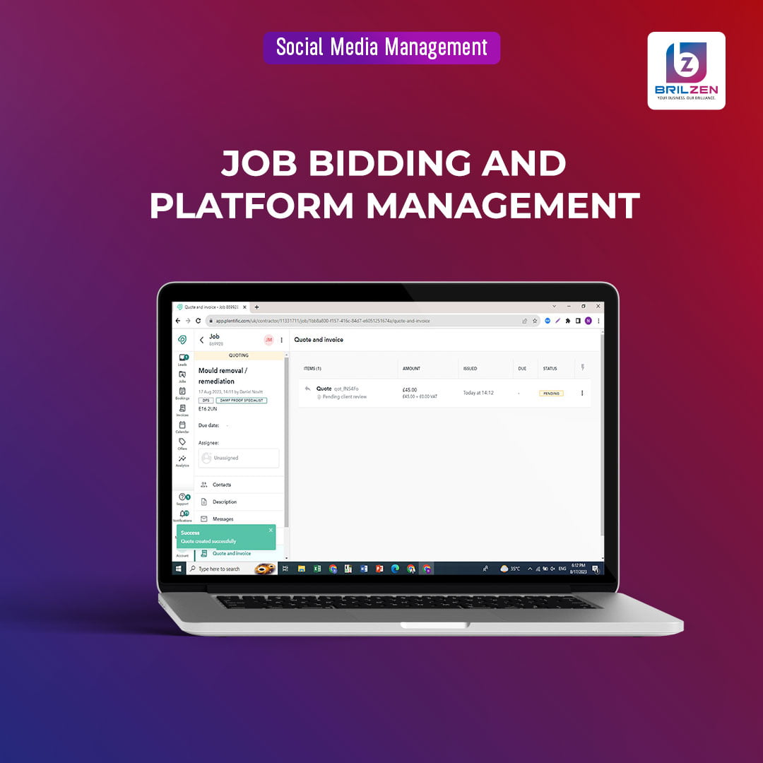 Job Bidding and Platform Management